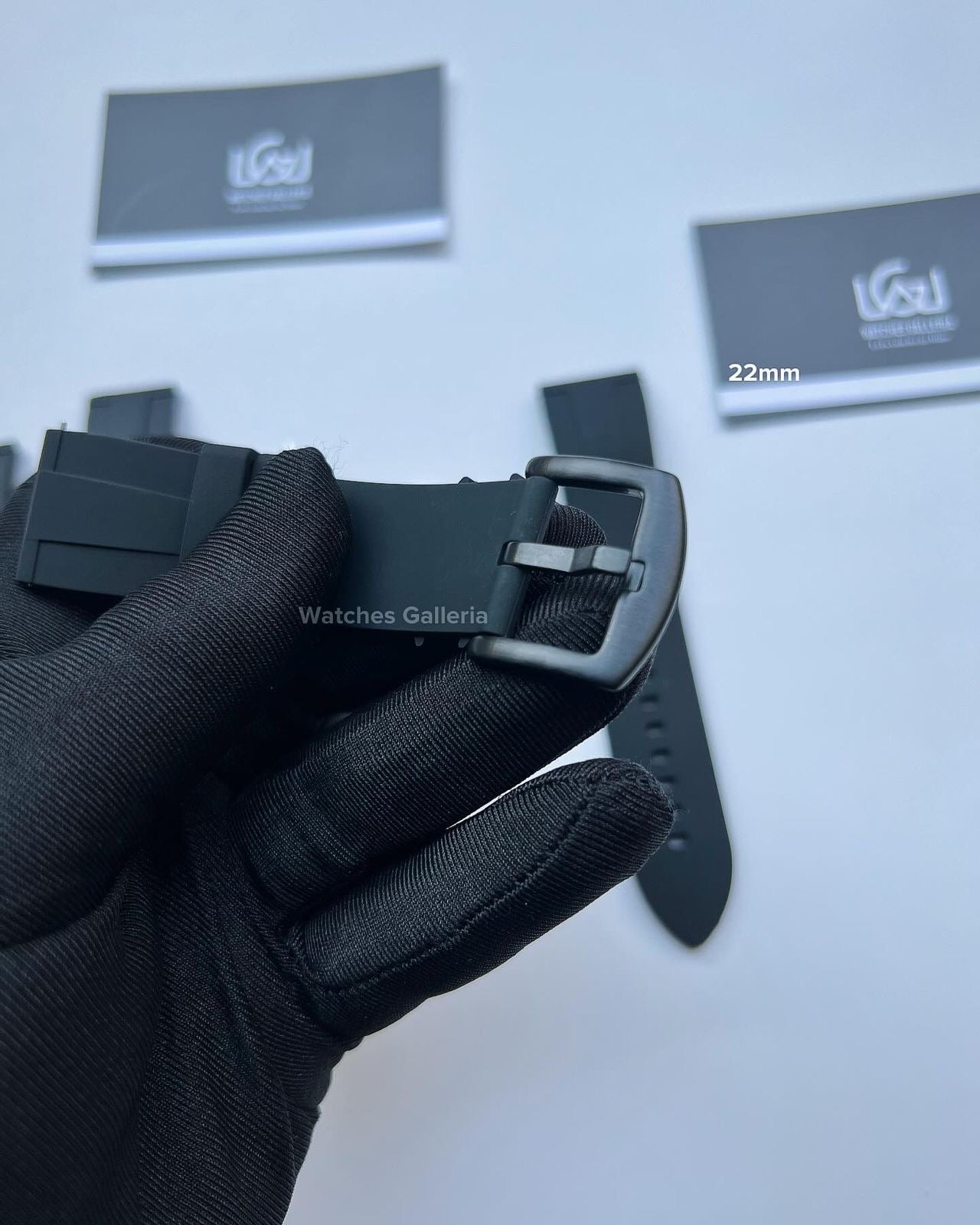 Rubber Straps Quick Release (Black Black Buckle) 20mm or 22mm