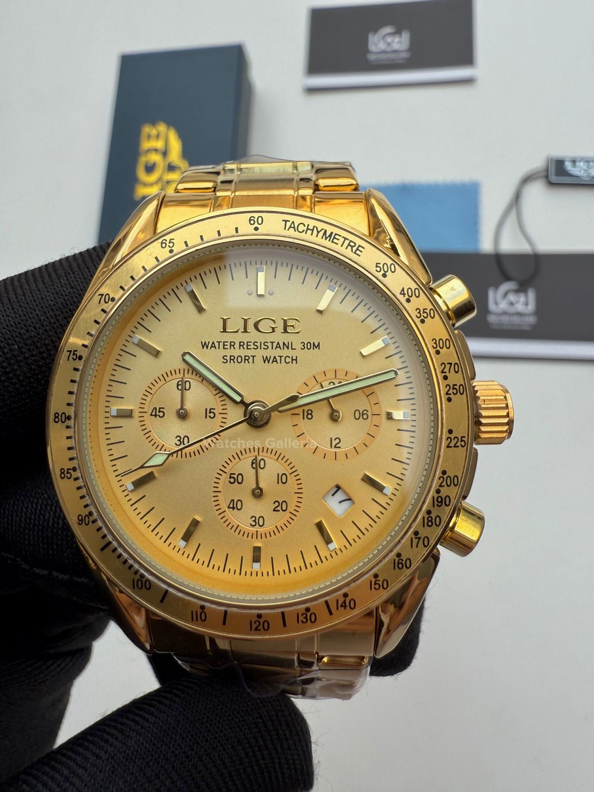 Lige Speedmaster (Gold) lige89137 Watches Galleria