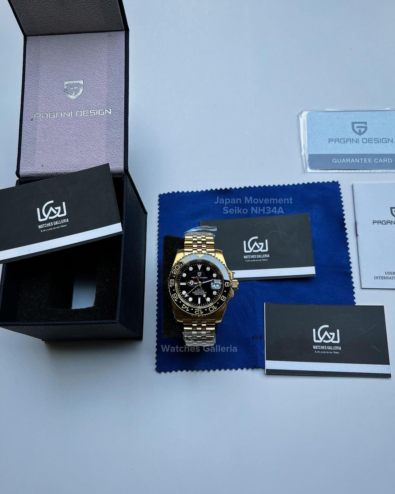 Pagani Design GMT Master II V5 Automatic Seiko NH34A (Full Gold) PD1662A âDISCONTINUEDâ