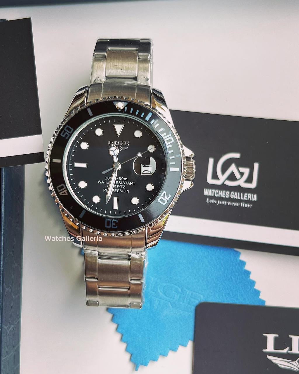 Lige Submariner Quartz (Black) LG10045