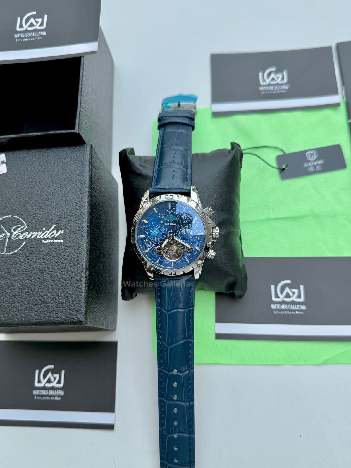 Glenaw Moonphase Automatic (Blue) GL8919 Watches Galleria