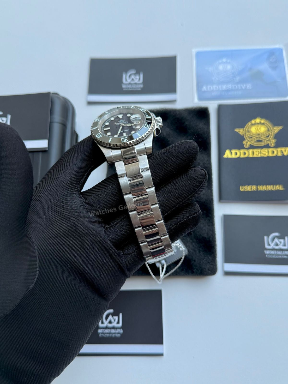 Addiesdive Submariner (Black) Quartz MY-H3-2QZ Watches Galleria