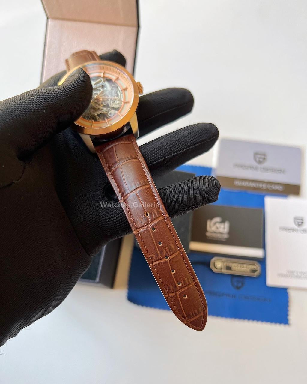 Pagani Design Skeleton Automatic (Brown/Gold) PD1638