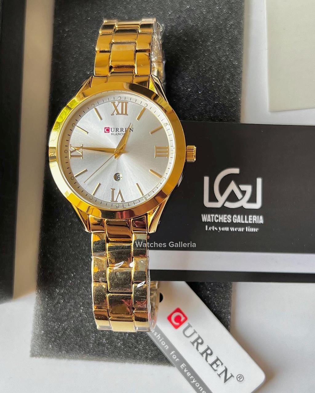Curren Datejust Ladies Watch Quartz (Gold/White) C9007