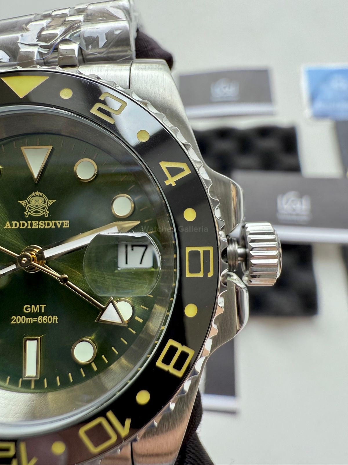 Addiesdive GMT Master Quartz (Green) AD2050 Watches Galleria Š Copyrights All Right Reserved