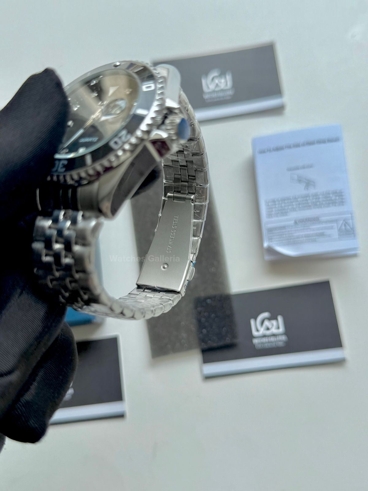 Lige Submariner Quartz (Black) Lige89151 Watches Galleria
