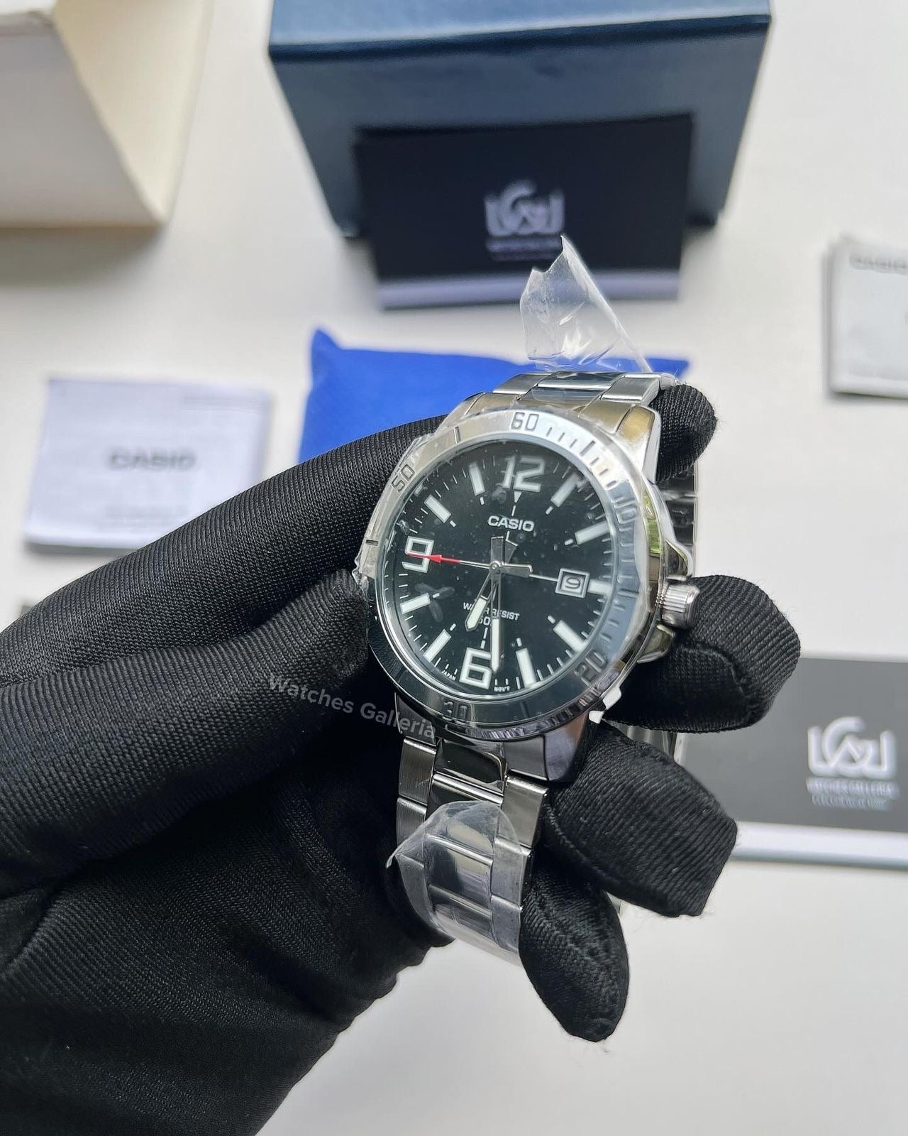 Casio Classic Date (Black) MTP-VD01D Watches Galleria