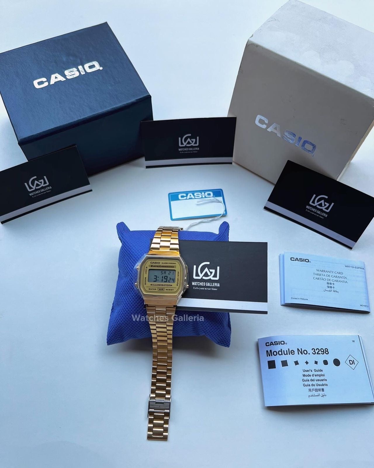Casio Vintage Digital (Gold) A168WG Watches Galleria