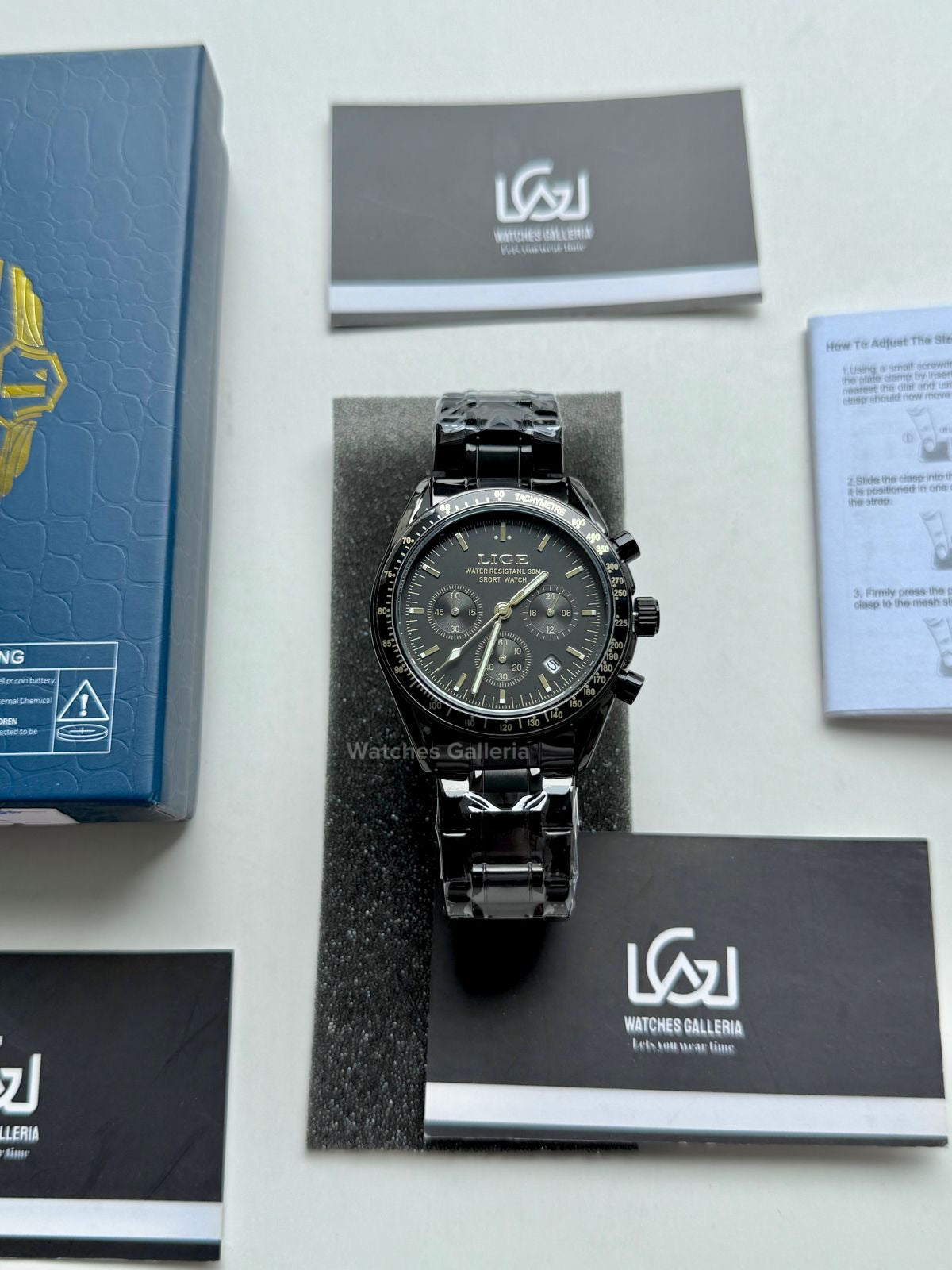 Lige Speedmaster Quartz (Black) lige89137 Watches Galleria