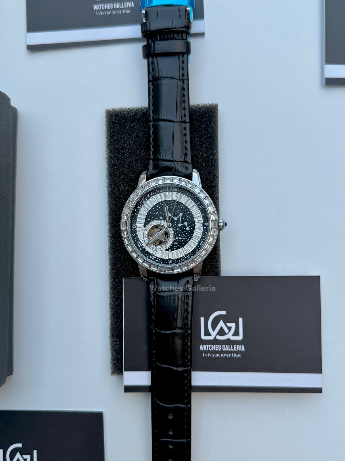 Sailang Open Heart Watch Automatic (Black) 6603B Watches Galleria