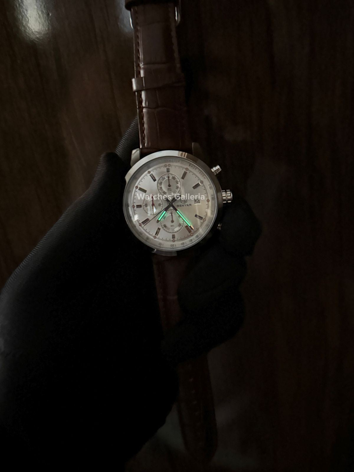 Benyar Classic Chronograph Quartz (Brown ~ Silver) BY5102 Watches Galleria