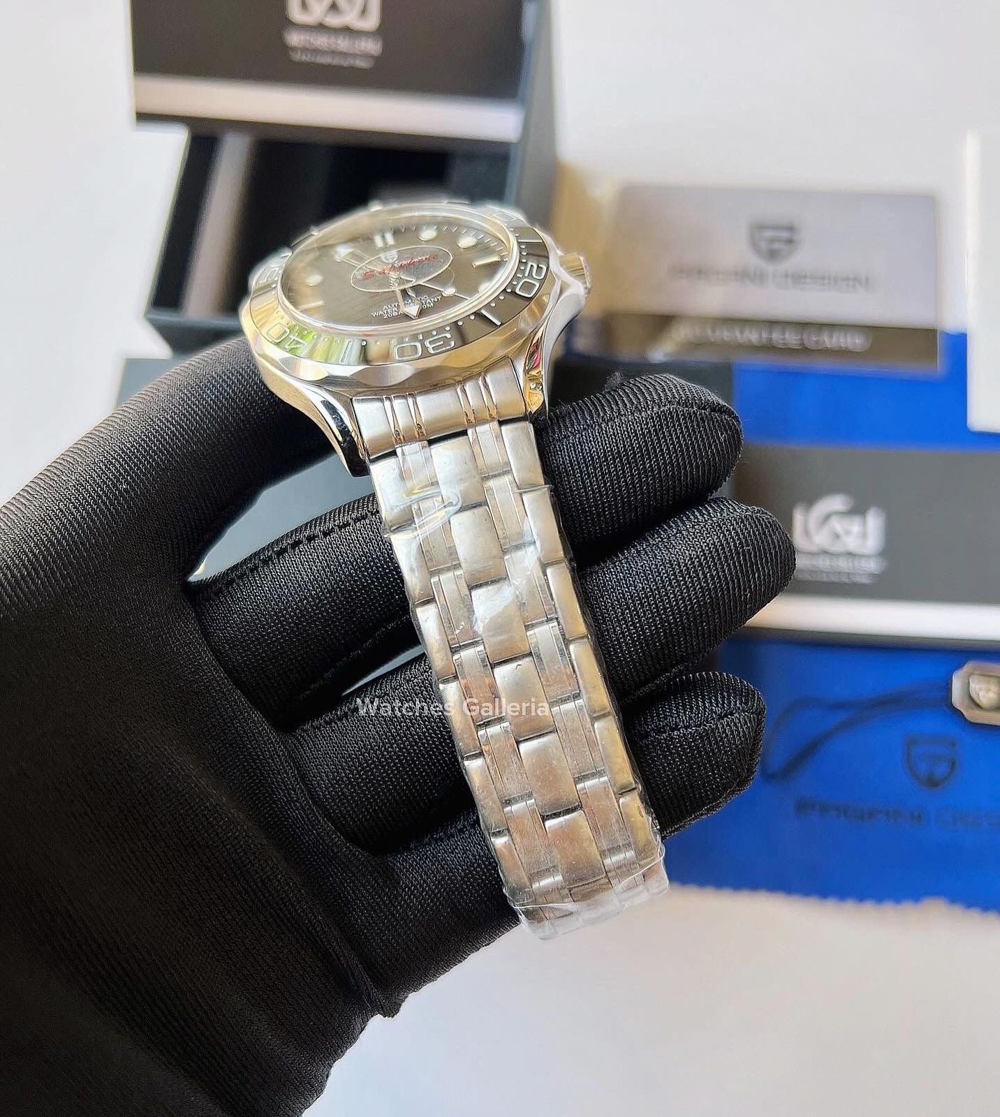 Pagani Design Seamaster Diver (Black) PD1685 Watches Galleria