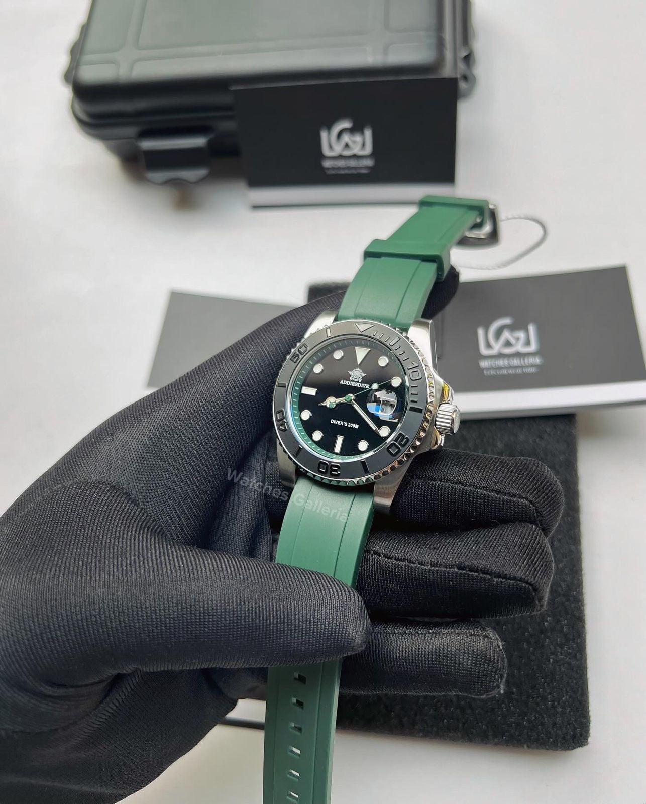 Addiesdive Yachtmaster Quartz (Green) AD2040 Watches Galleria
