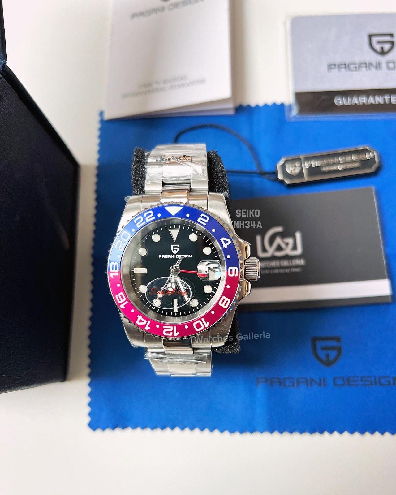Pagani Design GMT Master V3 Seiko NH34A Automatic (Pepsi) PD1662A