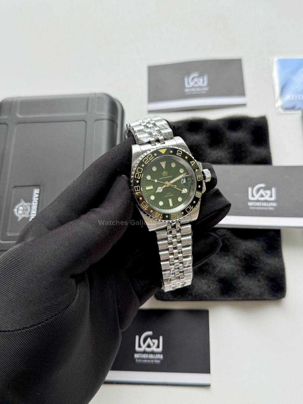 Addiesdive GMT Master Quartz (Green) AD2050 Watches Galleria Š Copyrights All Right Reserved