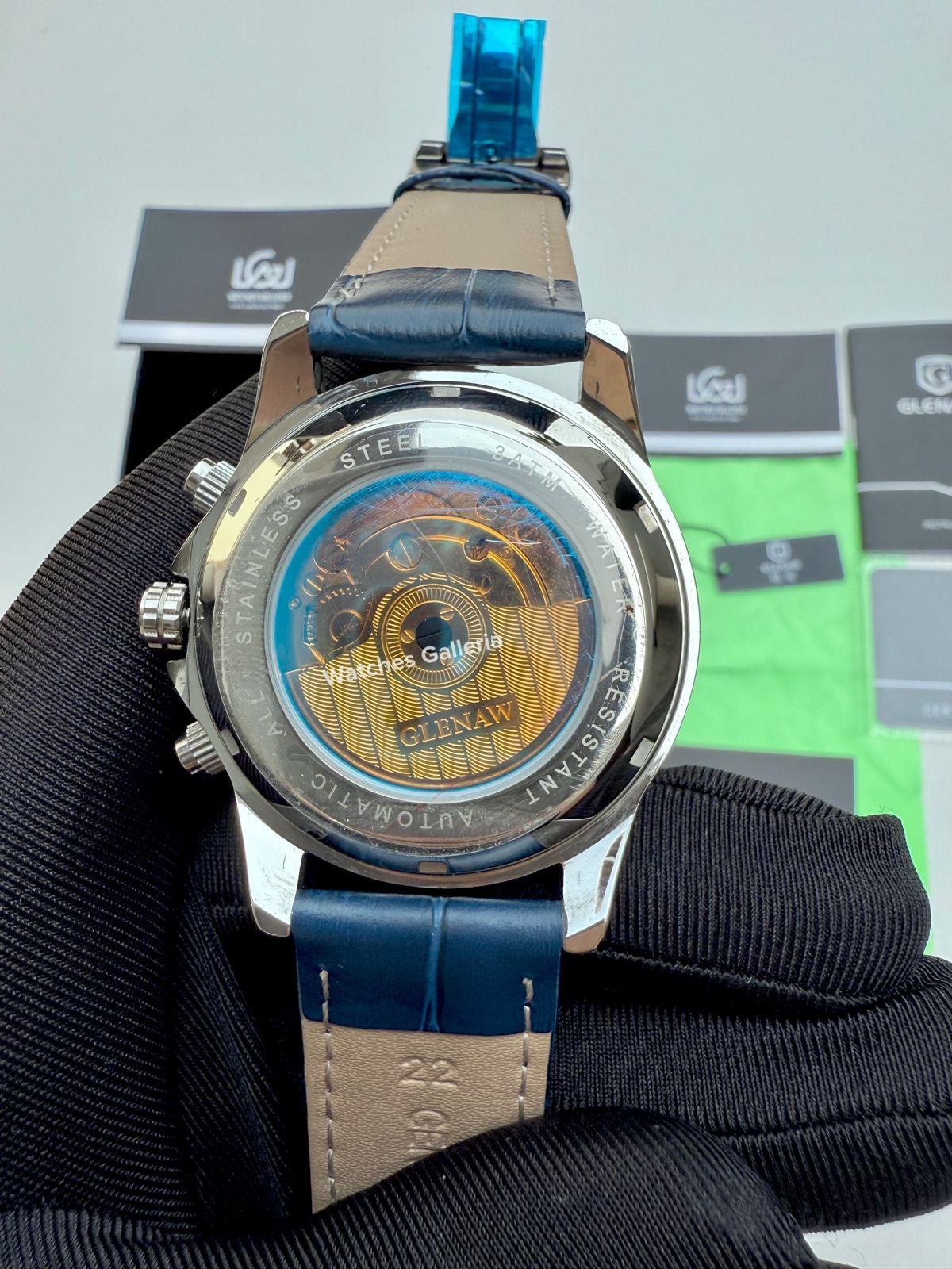 Glenaw Moonphase Automatic (Blue) GL8919 Watches Galleria