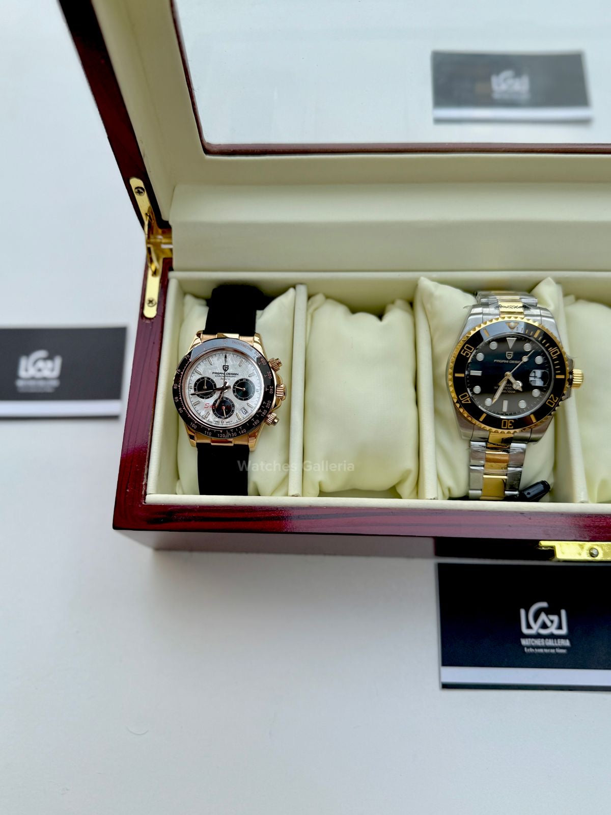Watch Organizer Box Wooden (6 Slots) Watches Galleria