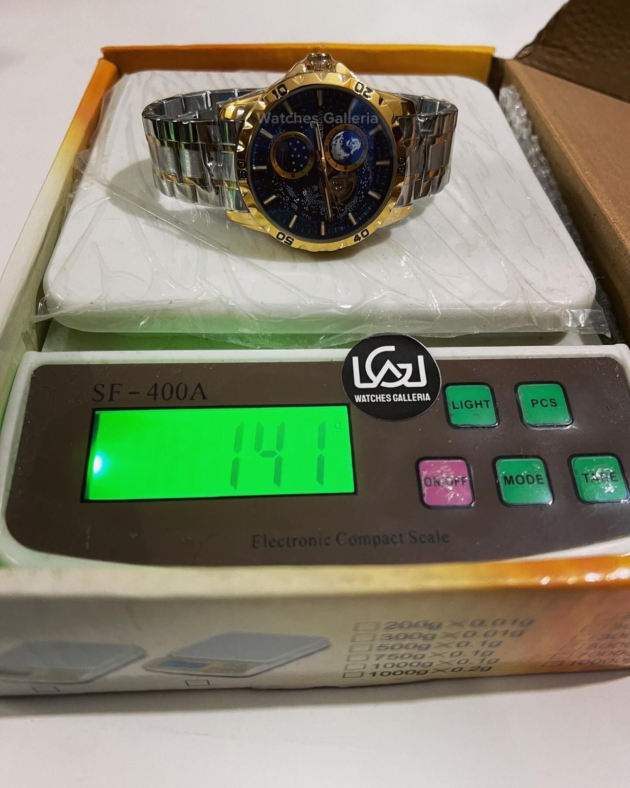 Glenaw Automatic Open Heart & Earth Rotating (Silver/Gold) GL8950 Watches Galleria