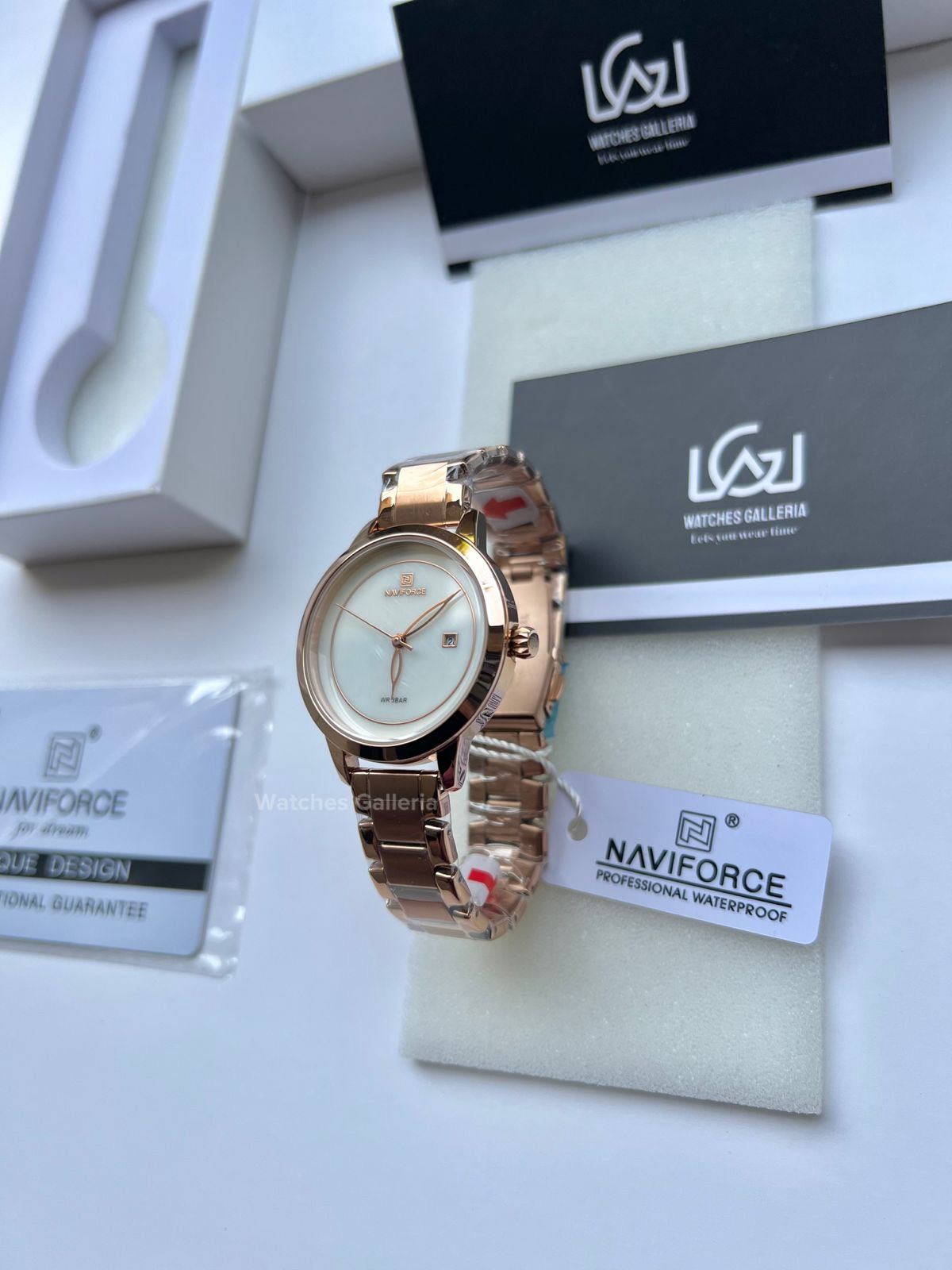 Naviforce Ladies Date Just (Rose Gold) NF5008L Watches Galleria