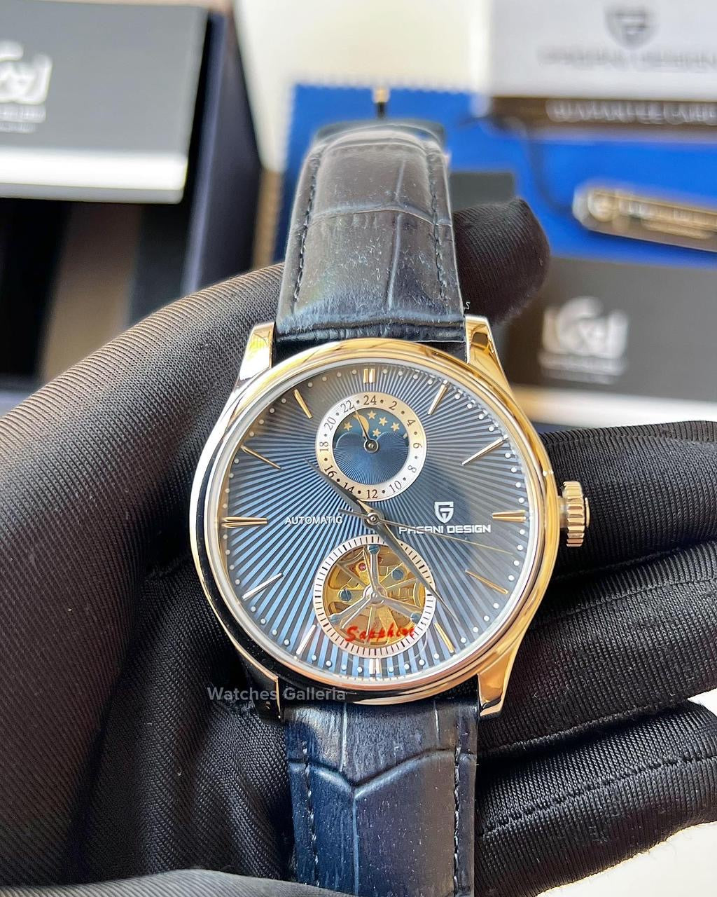 Pagani Design Cocktail Moonphase Tourbillon Automatic (Blue) PD1656 "DISCONTINUED"