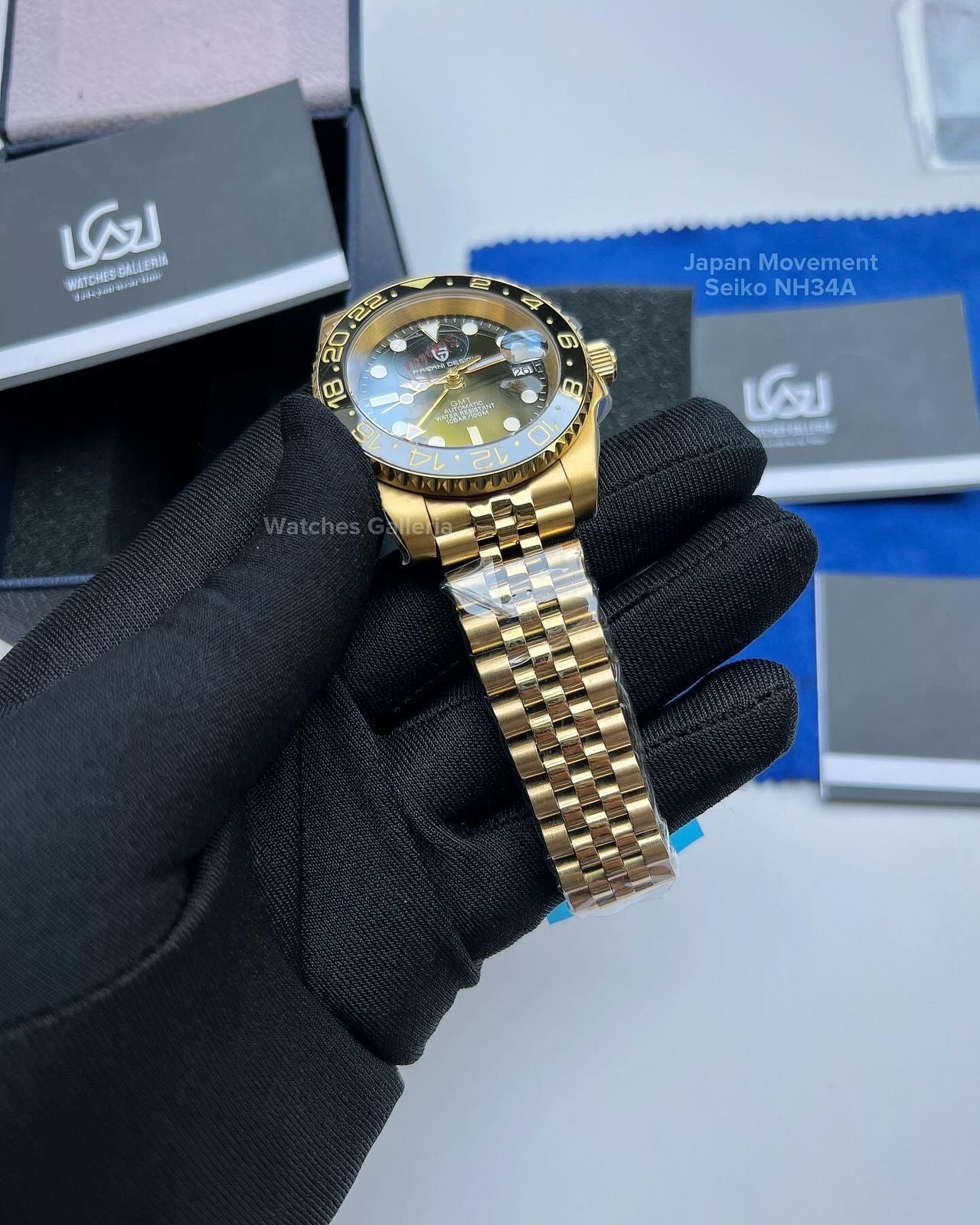 Pagani Design GMT Master II V5 Automatic Seiko NH34A (Full Gold) PD1662A âDISCONTINUEDâ