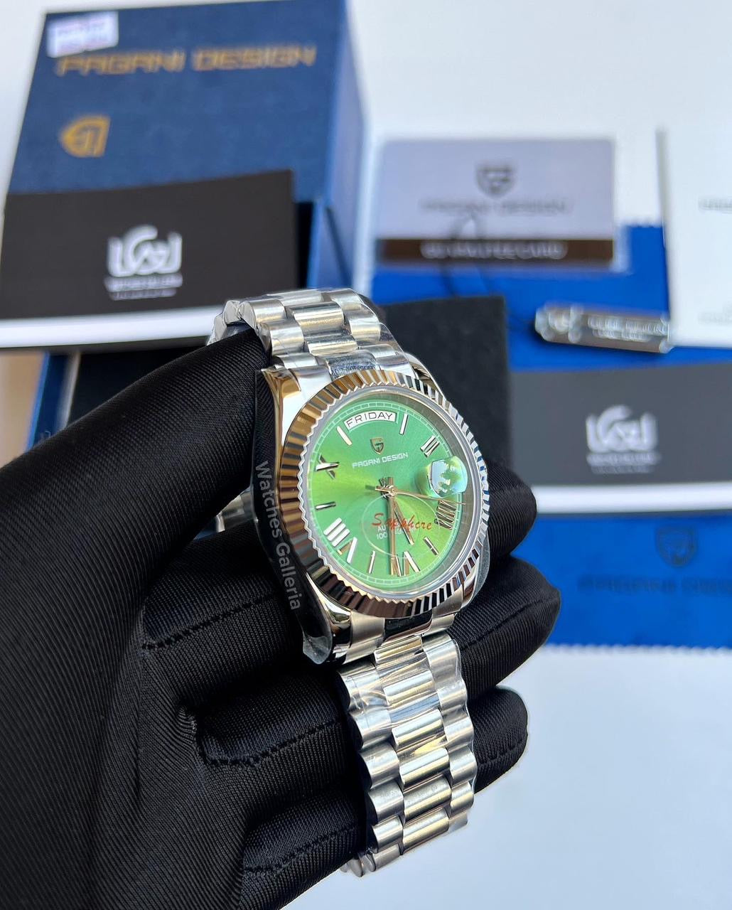 Pagani Design Date Day Automatic 36mm (Green) PD1752