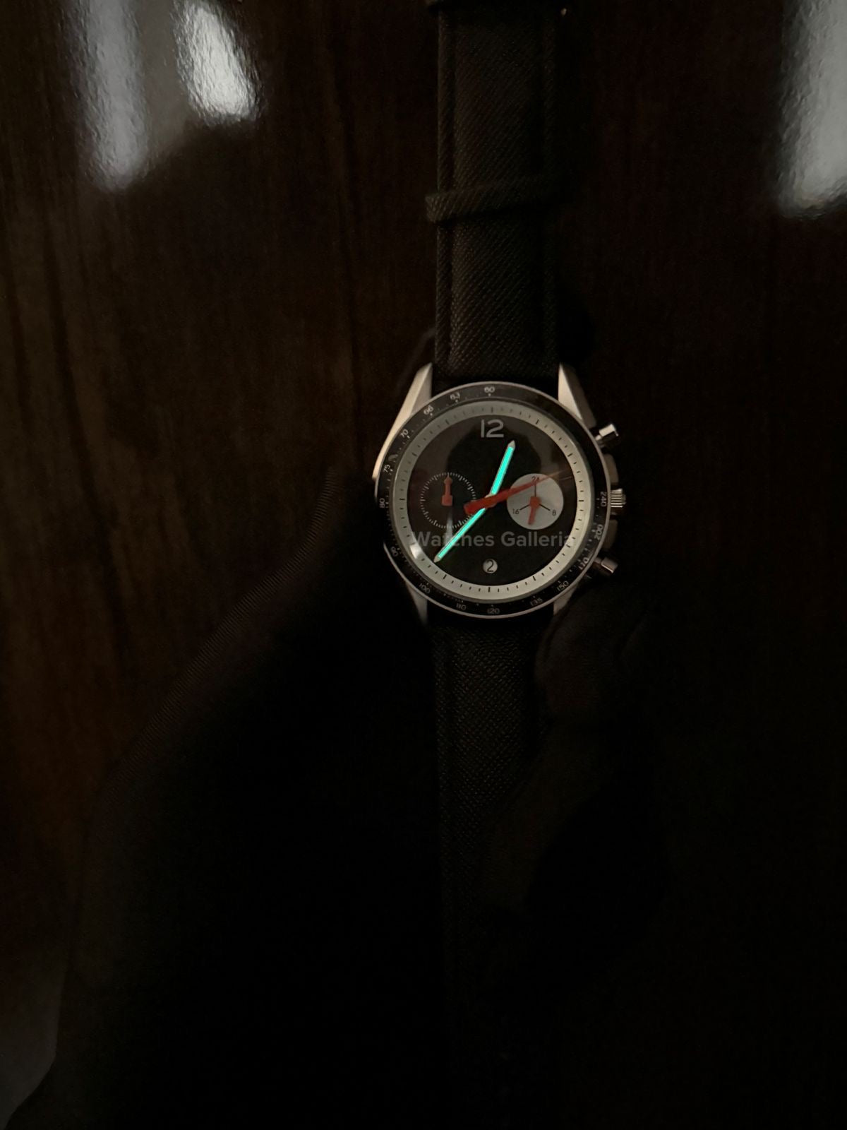 Ciloa Chronograph Leather Quartz (Black) ciloa507 Watches Galleria