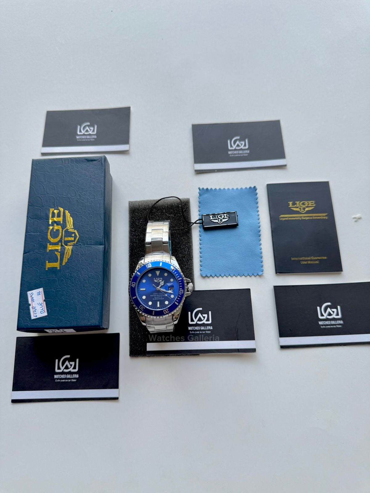 Lige Submariner Smurf Quartz Lige10045 Watches Galleria © Copyrights All Right Reserved