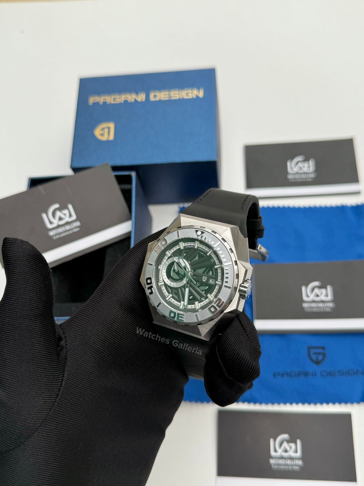 Pagani Design Werdelin Japan Automatic Movement (Silver/Black) PDys007 Watches Galleria