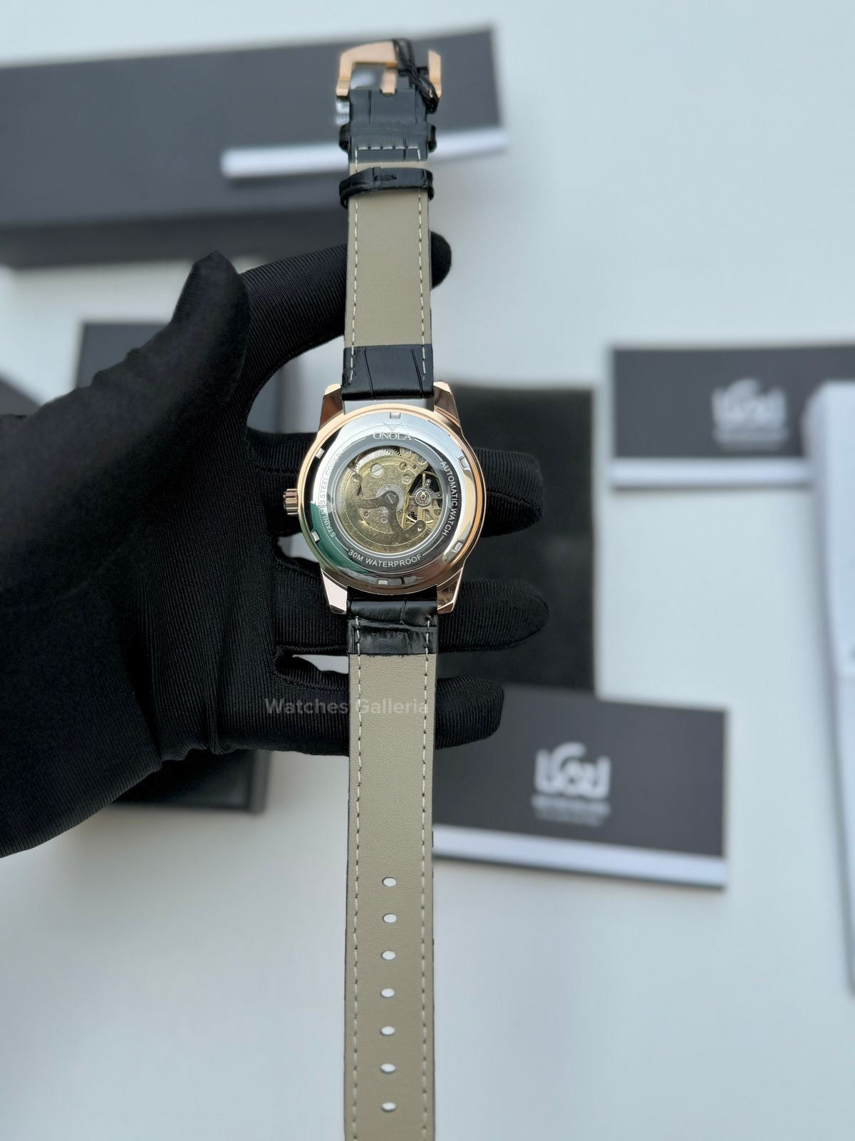 Onola Skeleton Watch Automatic (Rose Gold) ON3861 Watches Galleria