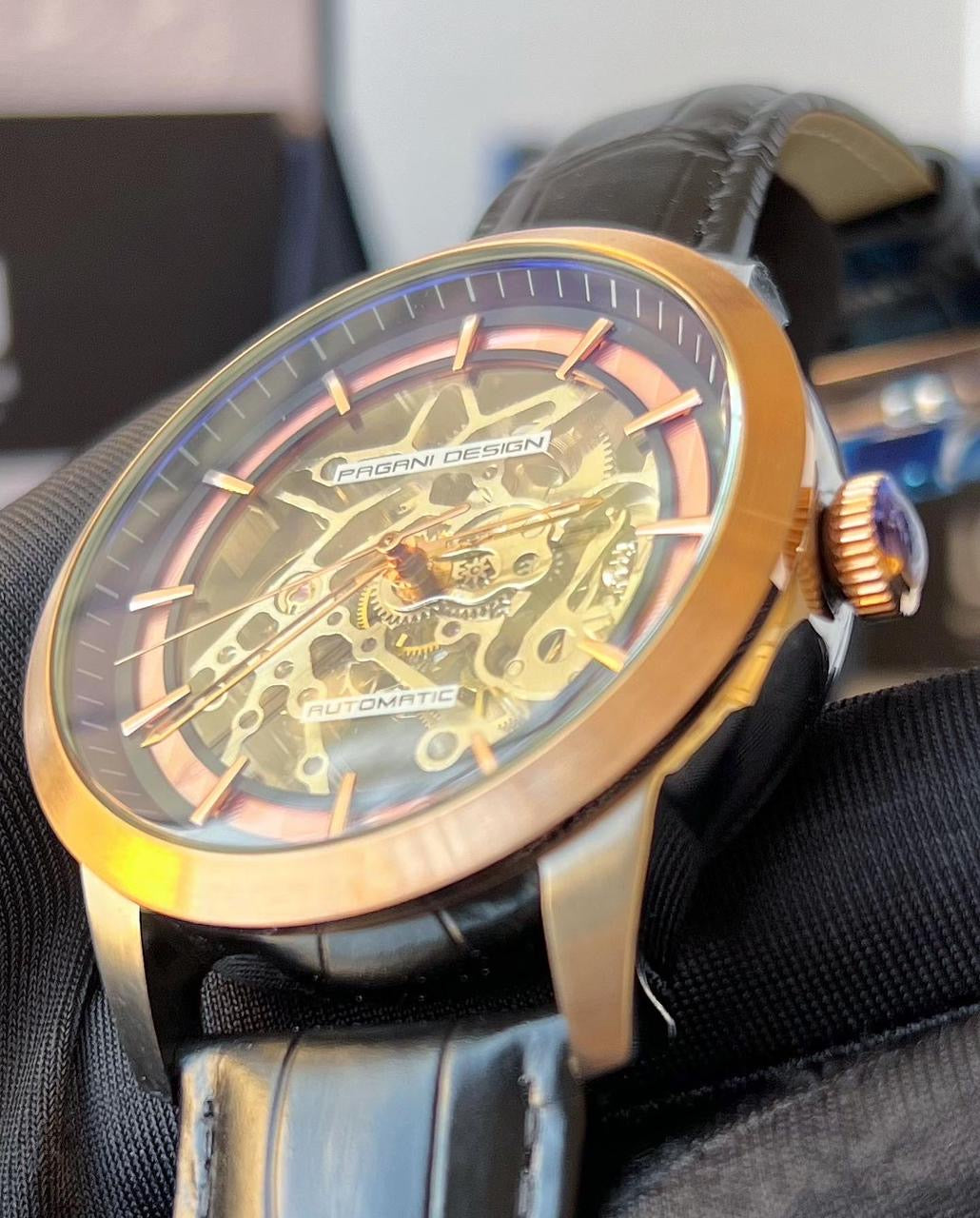 Pagani Design Skeleton Automatic (Black/Gold) PD1638