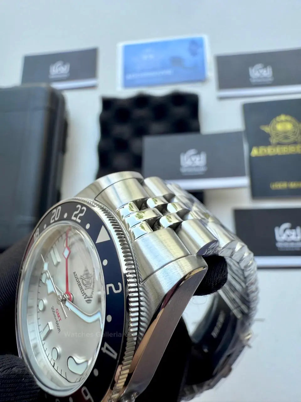 Addiesdive Black Bay GMT Pepsi Quartz (White) AD2044 Watches Galleria