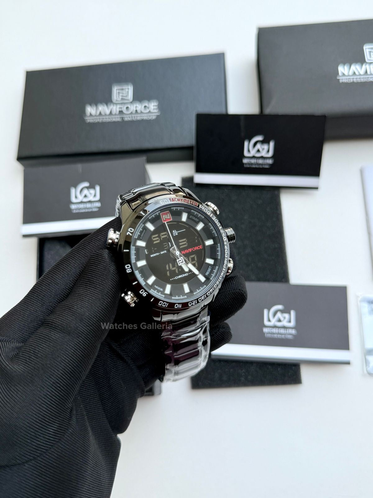 Naviforce Dual Analog and Digital Watch (Black) NF9093M Watches Galleria