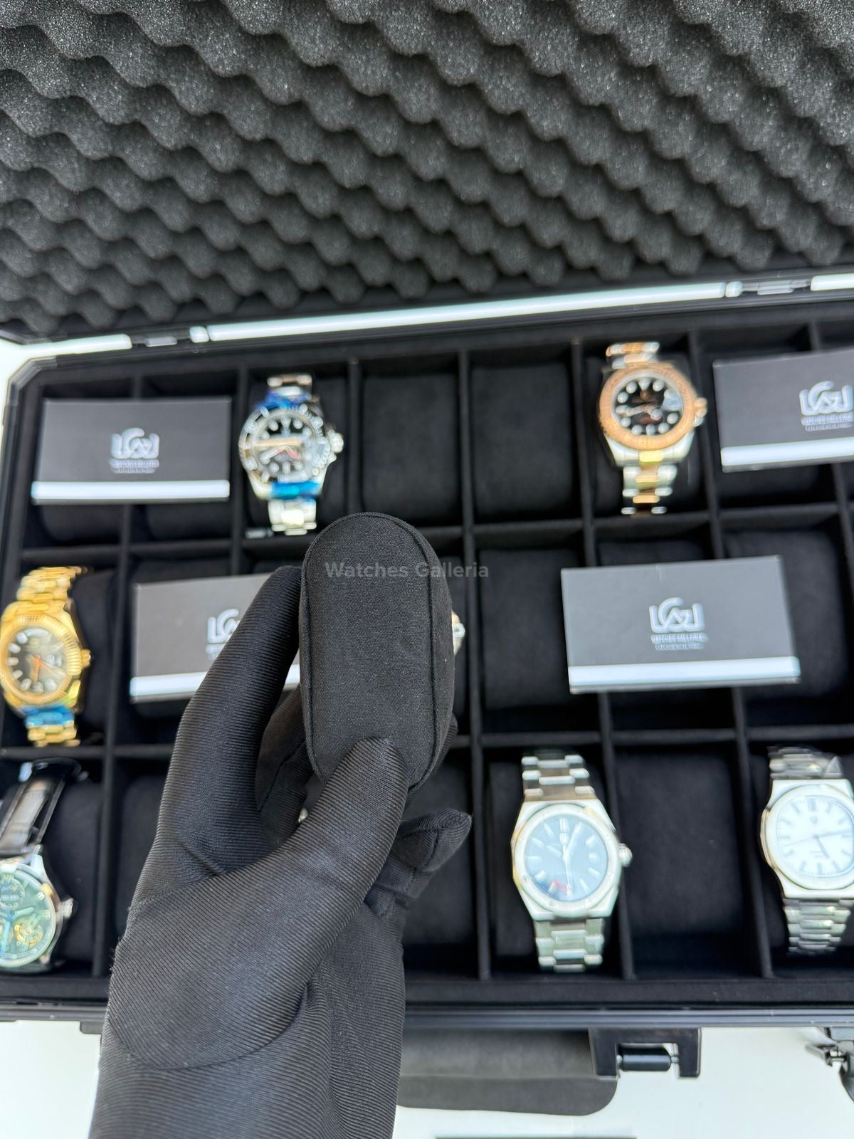Watch Organizer Box Aluminium 24 Slots (Imported) Watches Galleria