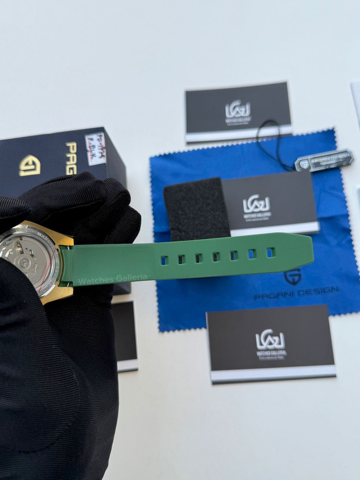 Pagani Design Submariner Hulk Gold Automatic (Silicon Straps Edition) PD1661 Watches Galleria