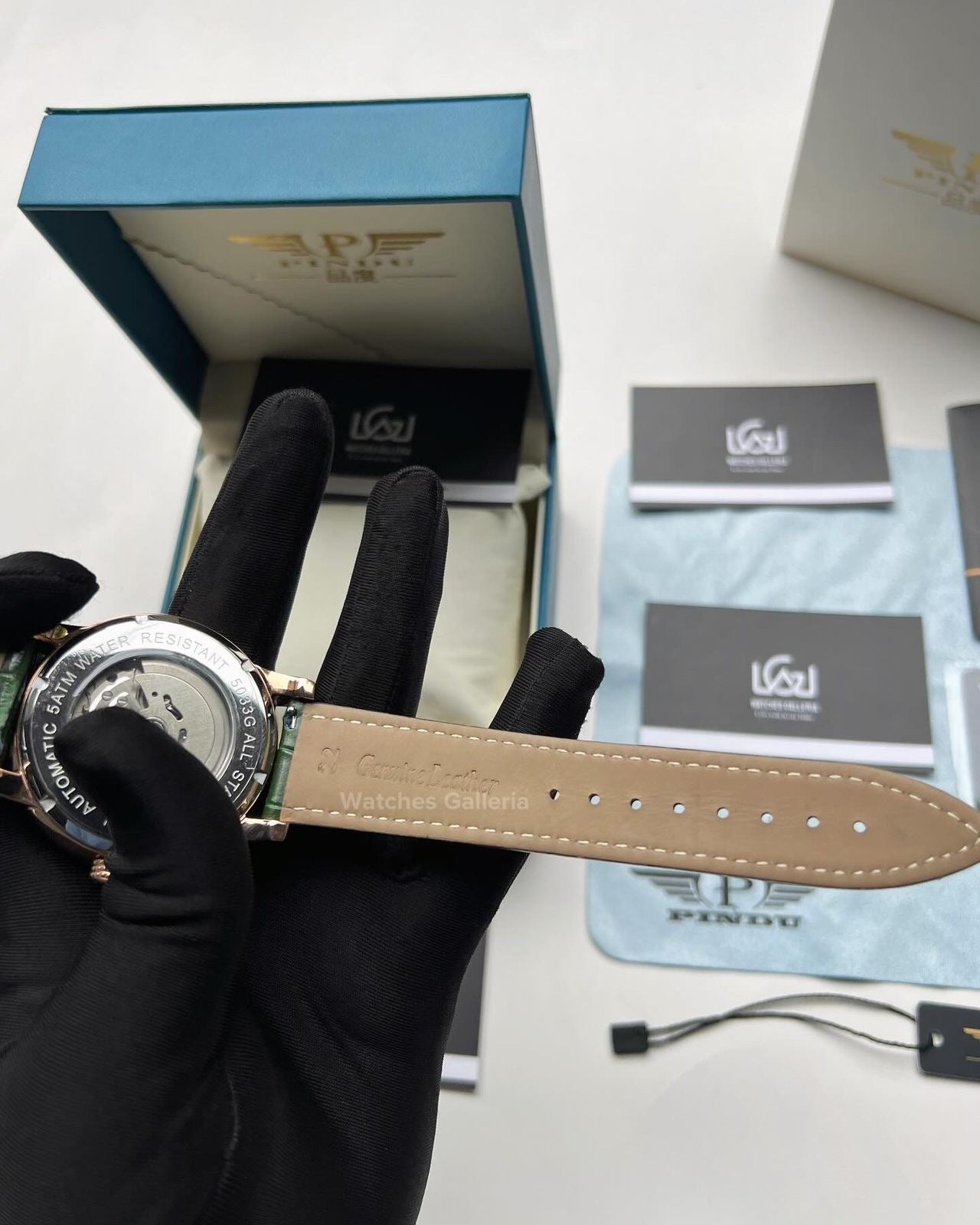 Pindu Design Casino Roulette Automatic Watch (Baguette Cut Diamonds Dial) P6617 Watches Galleria