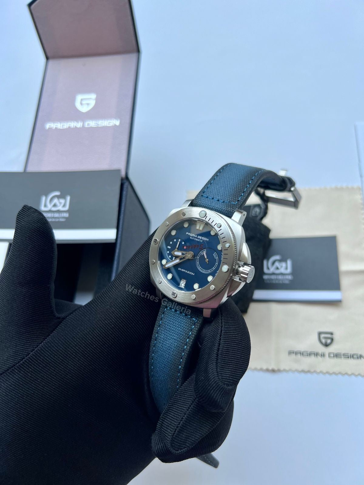 Pagani Design Submersible Automatic Divers Watch (Blue) PD1767 Watches Galleria