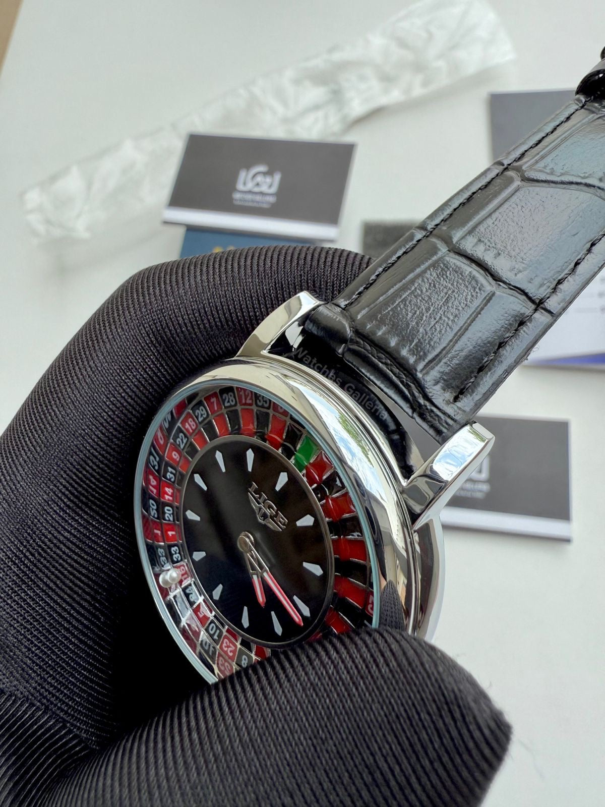 Lige Casino Watch Quartz (Silver Black) LG89161 Watches Galleria