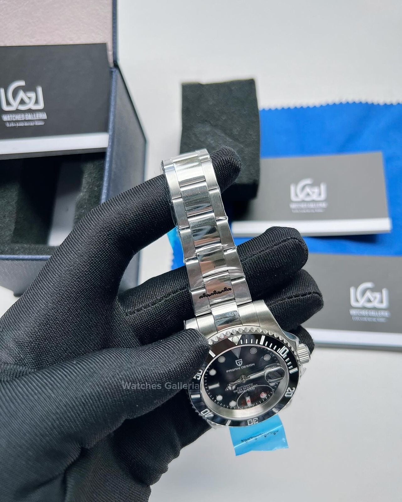 Pagani Design Submariner Oyster 40mm Automatic (Black) PD1661 Watches Galleria