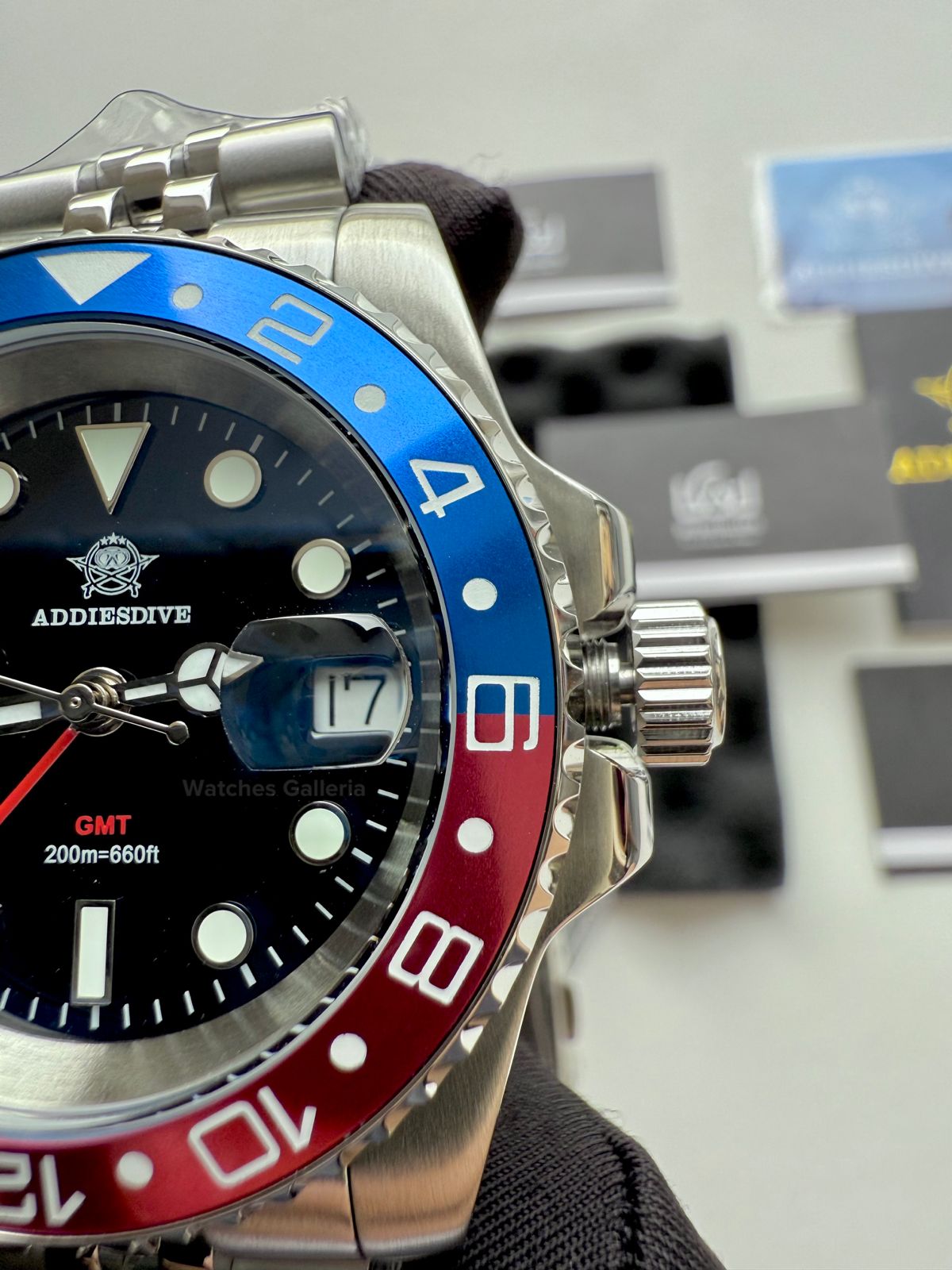 Addiesdive GMT Master Quartz (Pepsi) AD2050 Watches Galleria Š Copyrights All Right Reserved