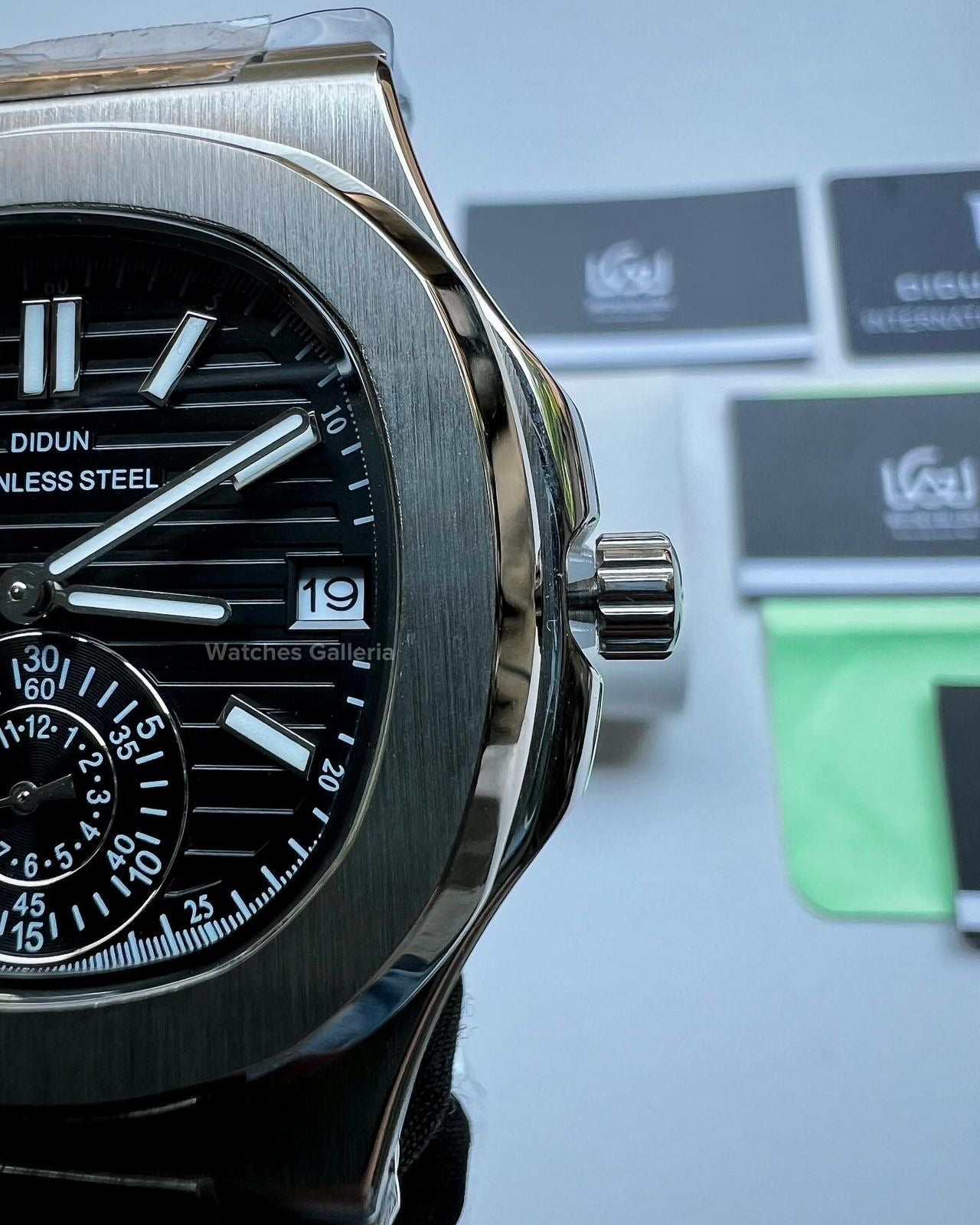 Didun Nautilus Sub Dial Quartz (Black) PD49 Watches Galleria