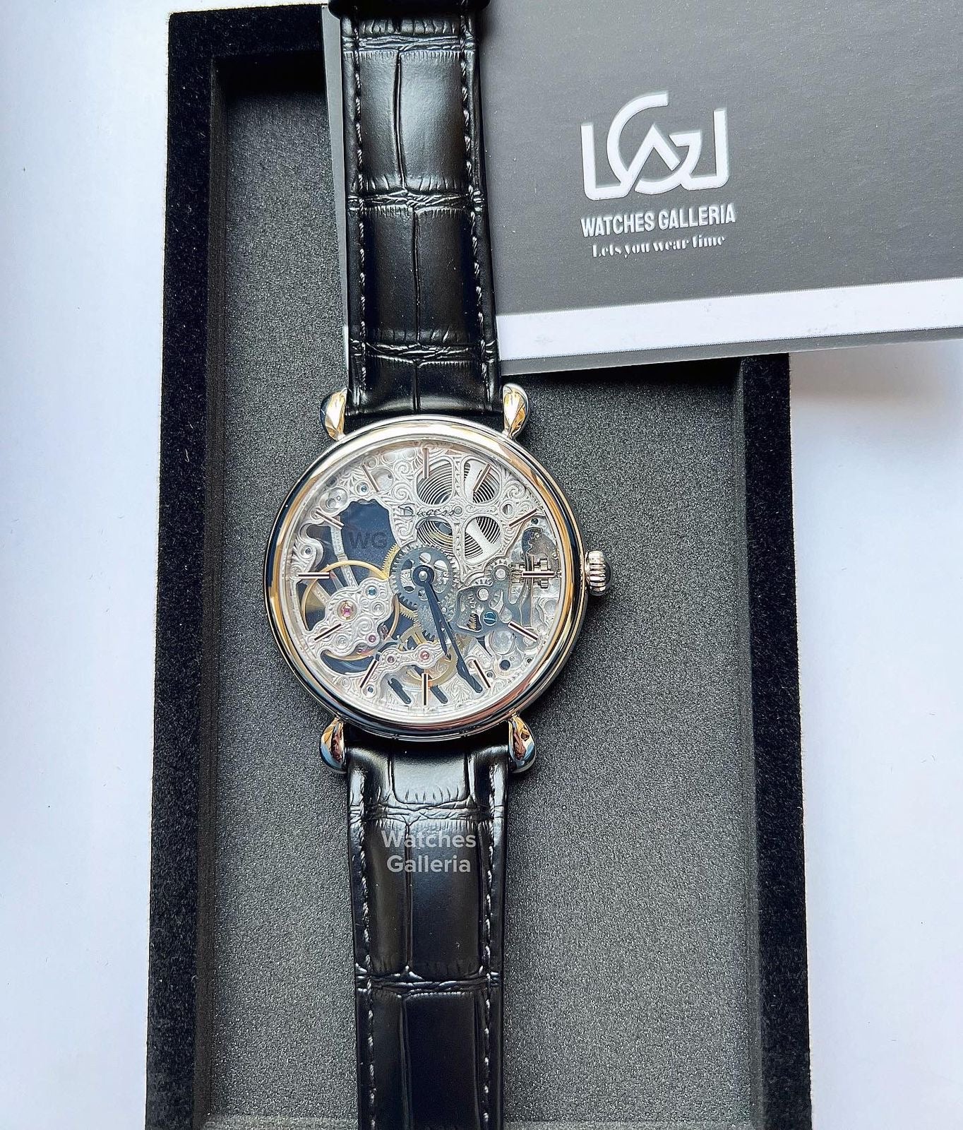 Sugess Skeleton Slimmaster Manual Wind (Black Silver) SU3600 (Discontinued)