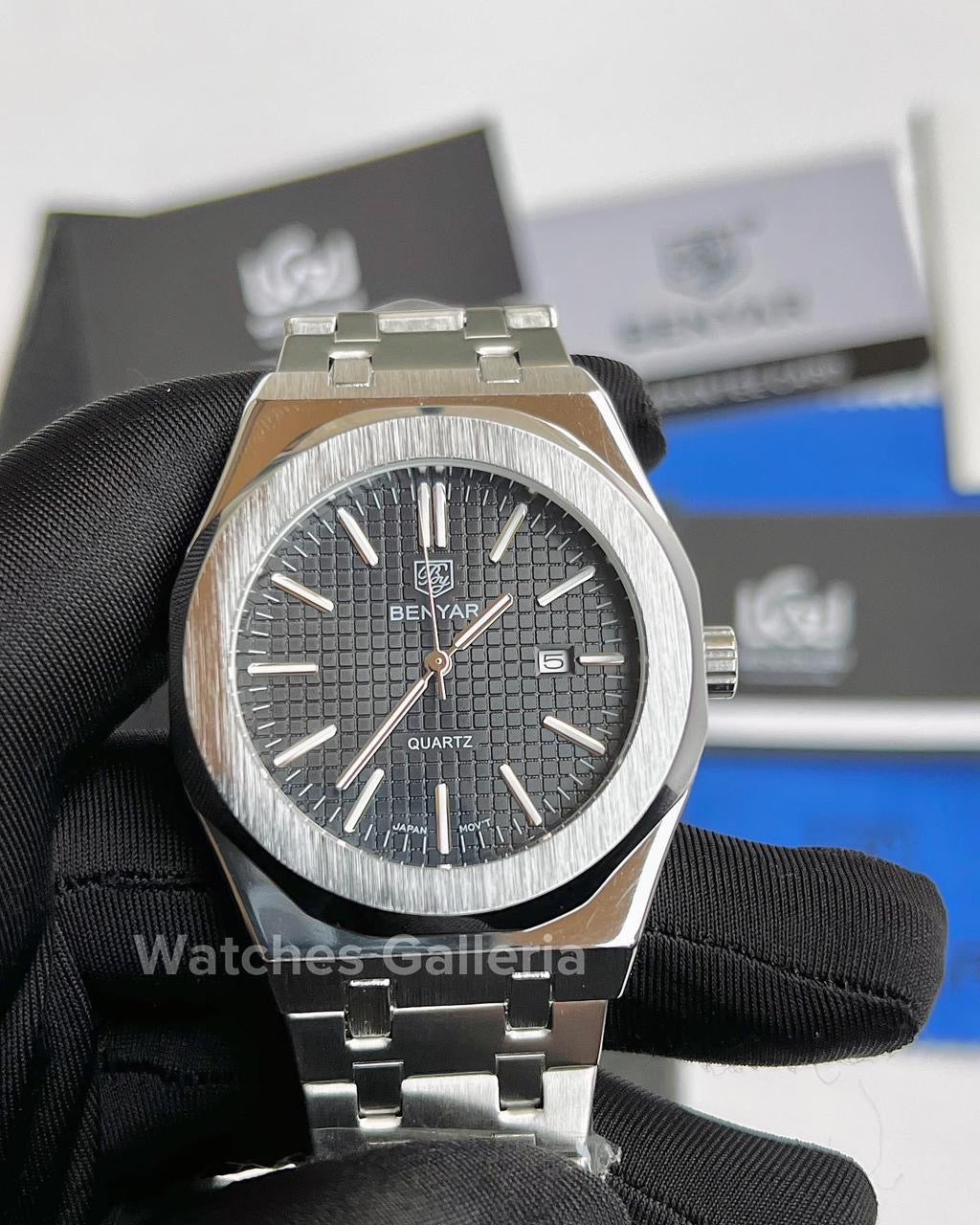 Benyar Royal Oak V1 Quartz (Black) BY5156
