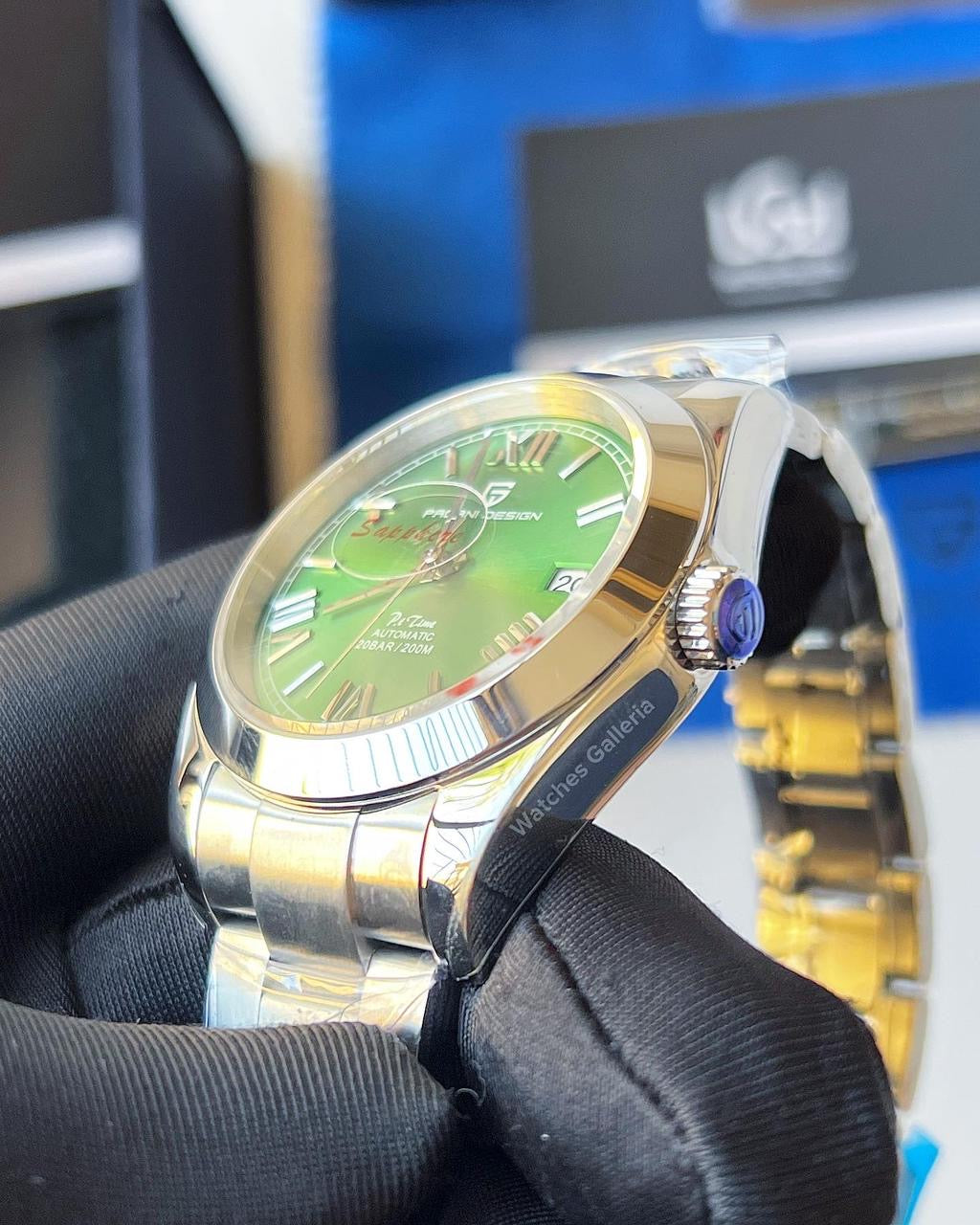 Pagani Design Oyster Date Roman Automatic (Green) PD1691
