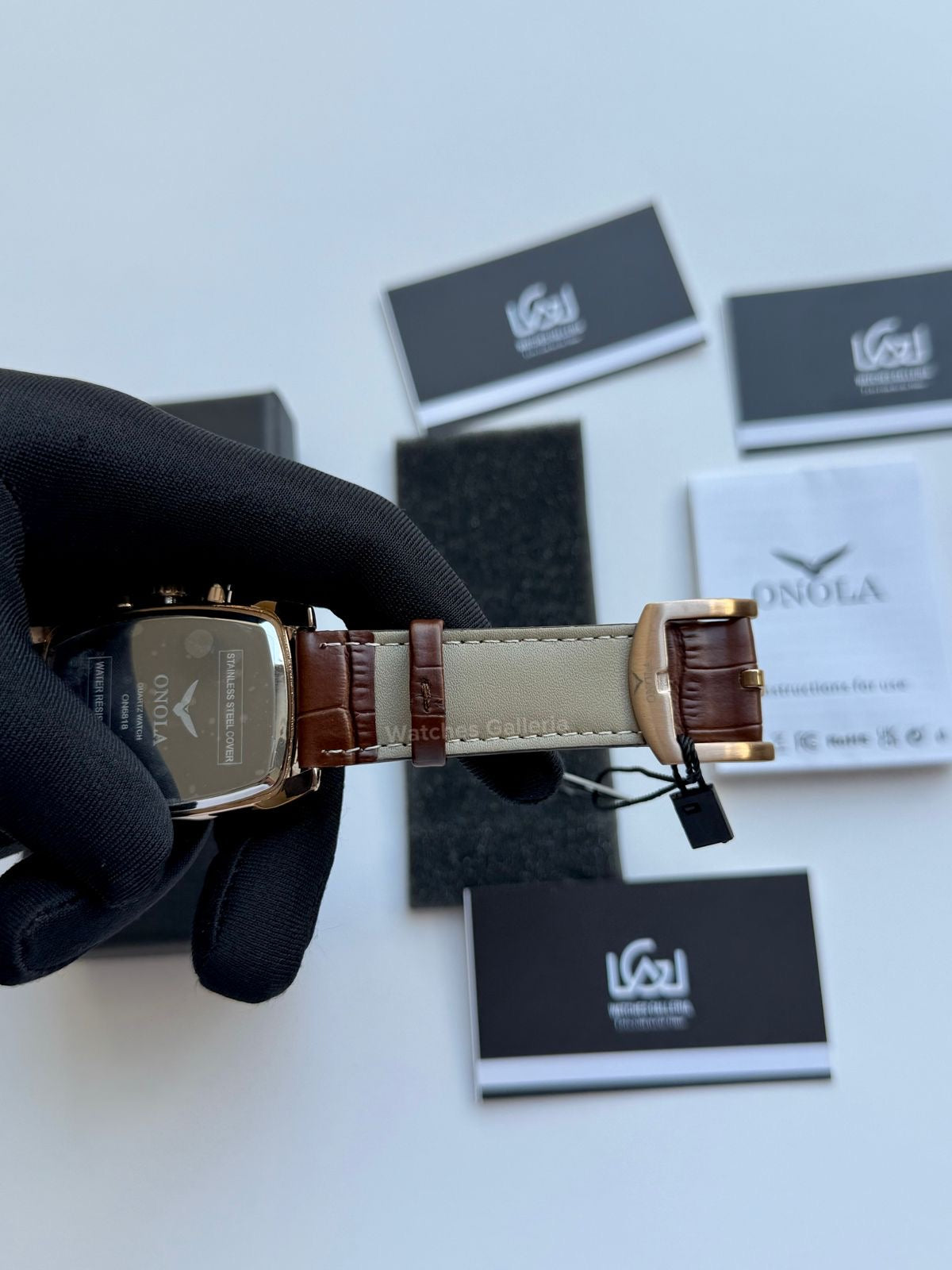 Onola Square Chronograph Quartz (Brown) ON6818 Watches Galleria