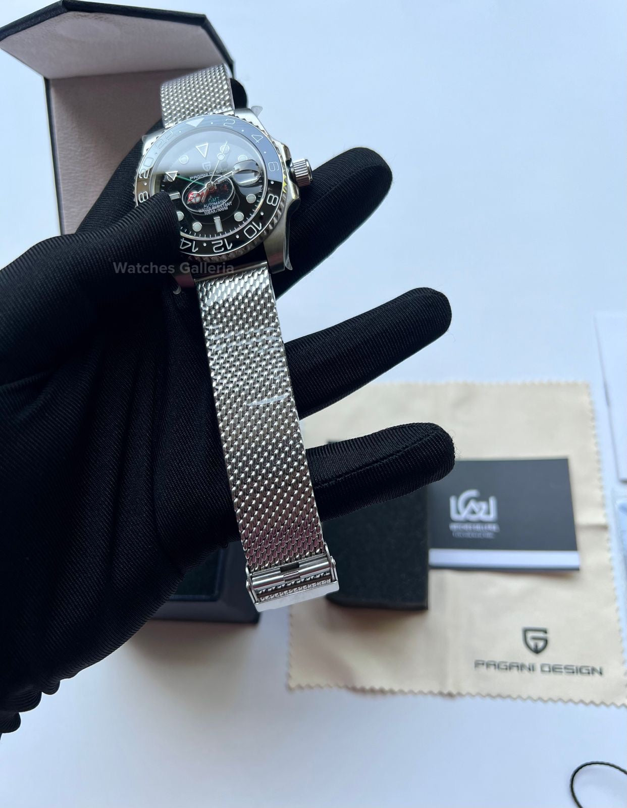Pagani Design GMT Master I Automatic Watch (Exclusive Mesh Bracelet) PD1662 Watches Galleria