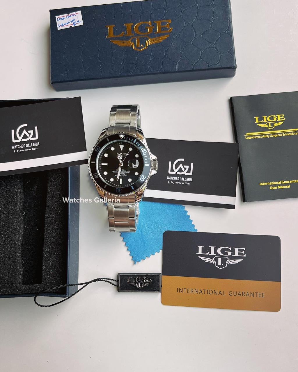 Lige Submariner Quartz (Black) LG10045