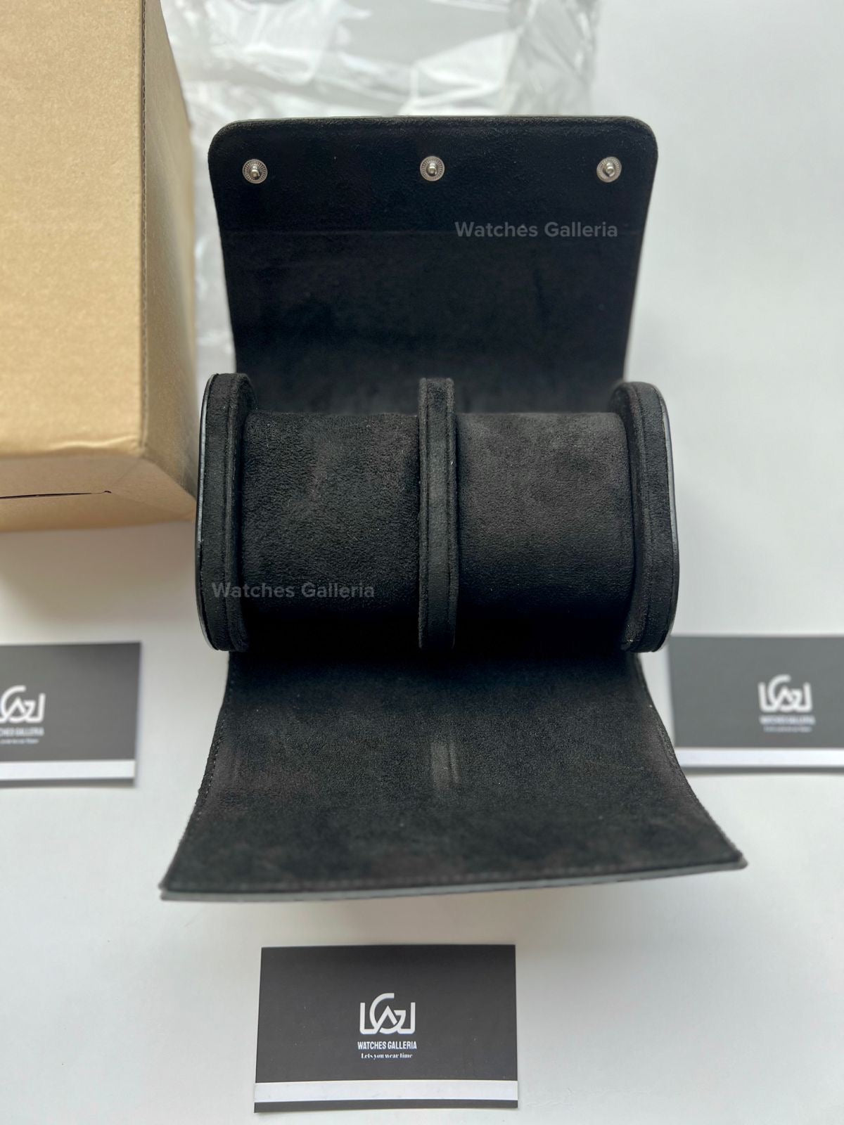Watch Travel Box Roll 2 Slots (Black) Watches Galleria