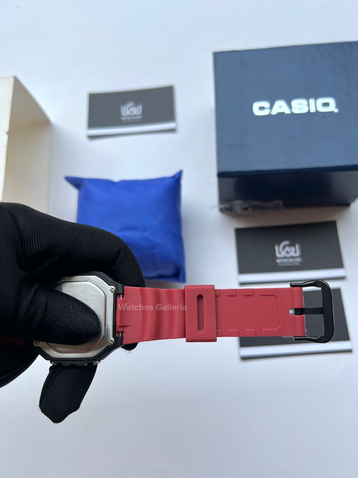 Casio Sports Digital Watch Red Exclusive (White Display) W218H Watches Galleria
