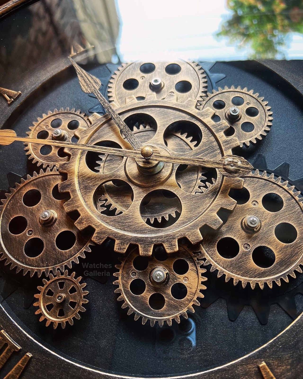 Wall Clock Engine Design (Brown)